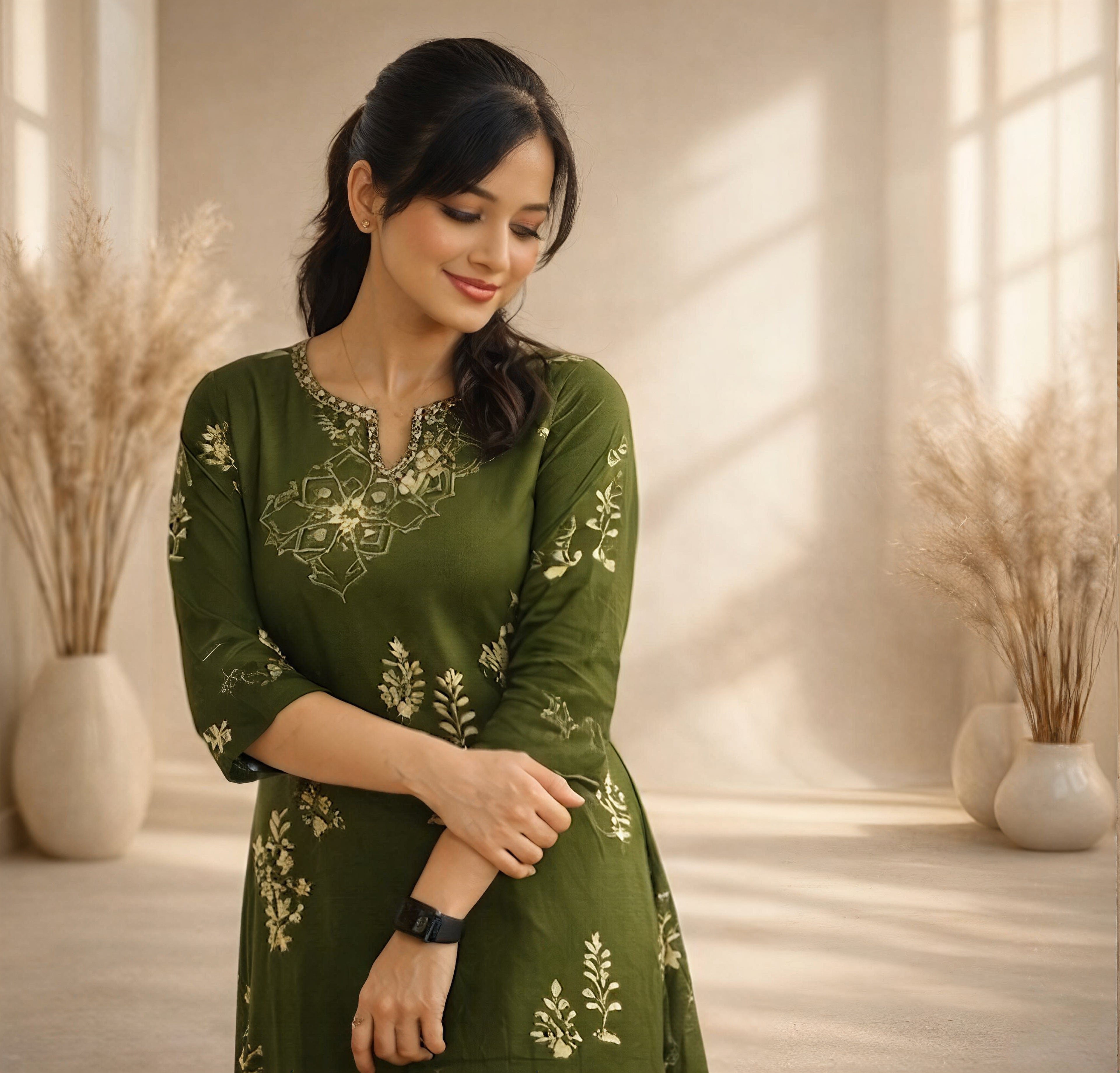 Emerald Meadow – Nature-Inspired Kurti