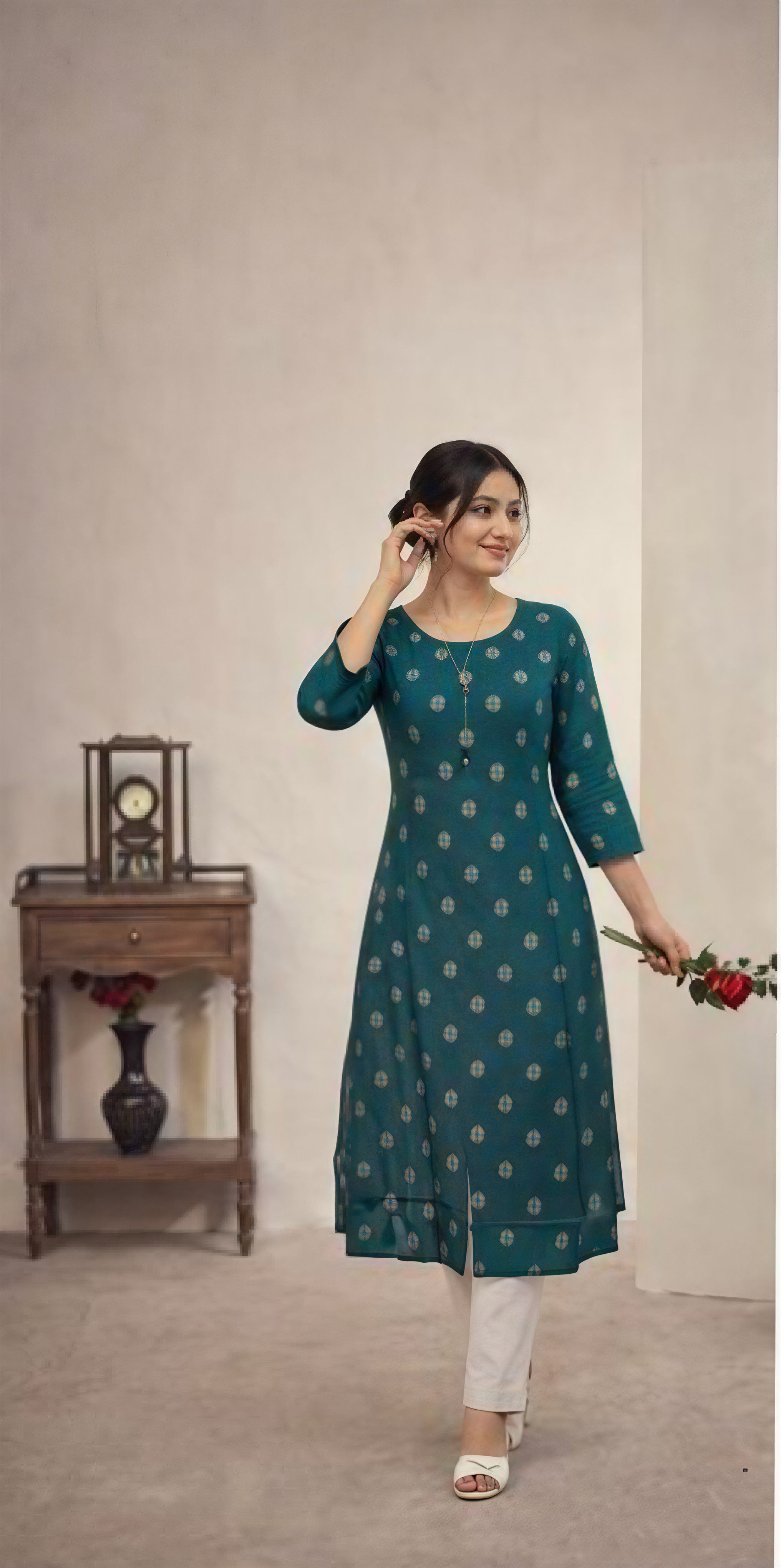 Full length printed kurta