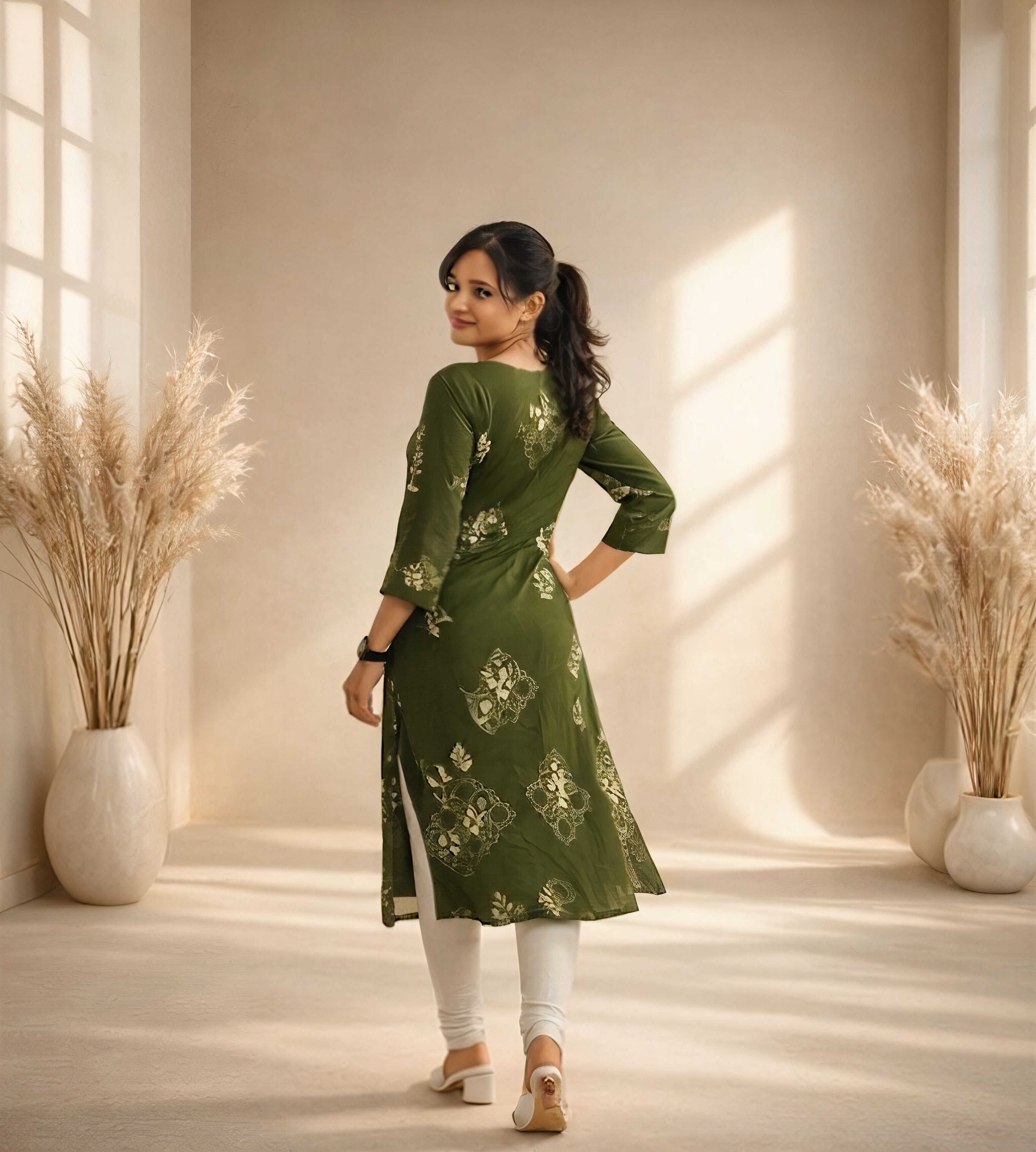 Emerald Meadow – Nature-Inspired Kurti