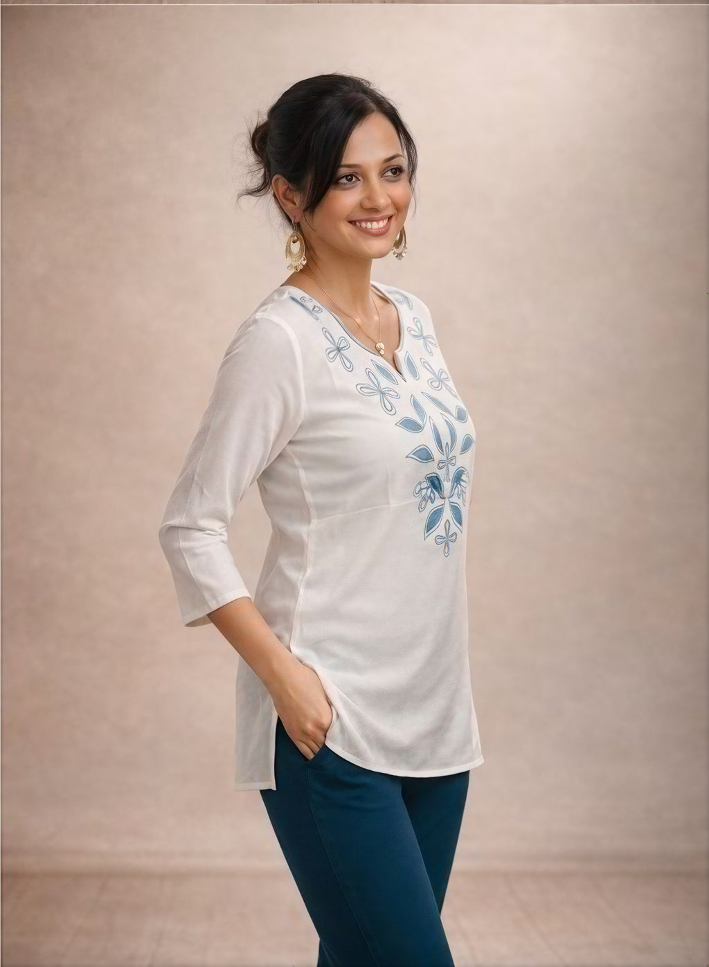 The Chic Artisan – Embroidered Short Kurti