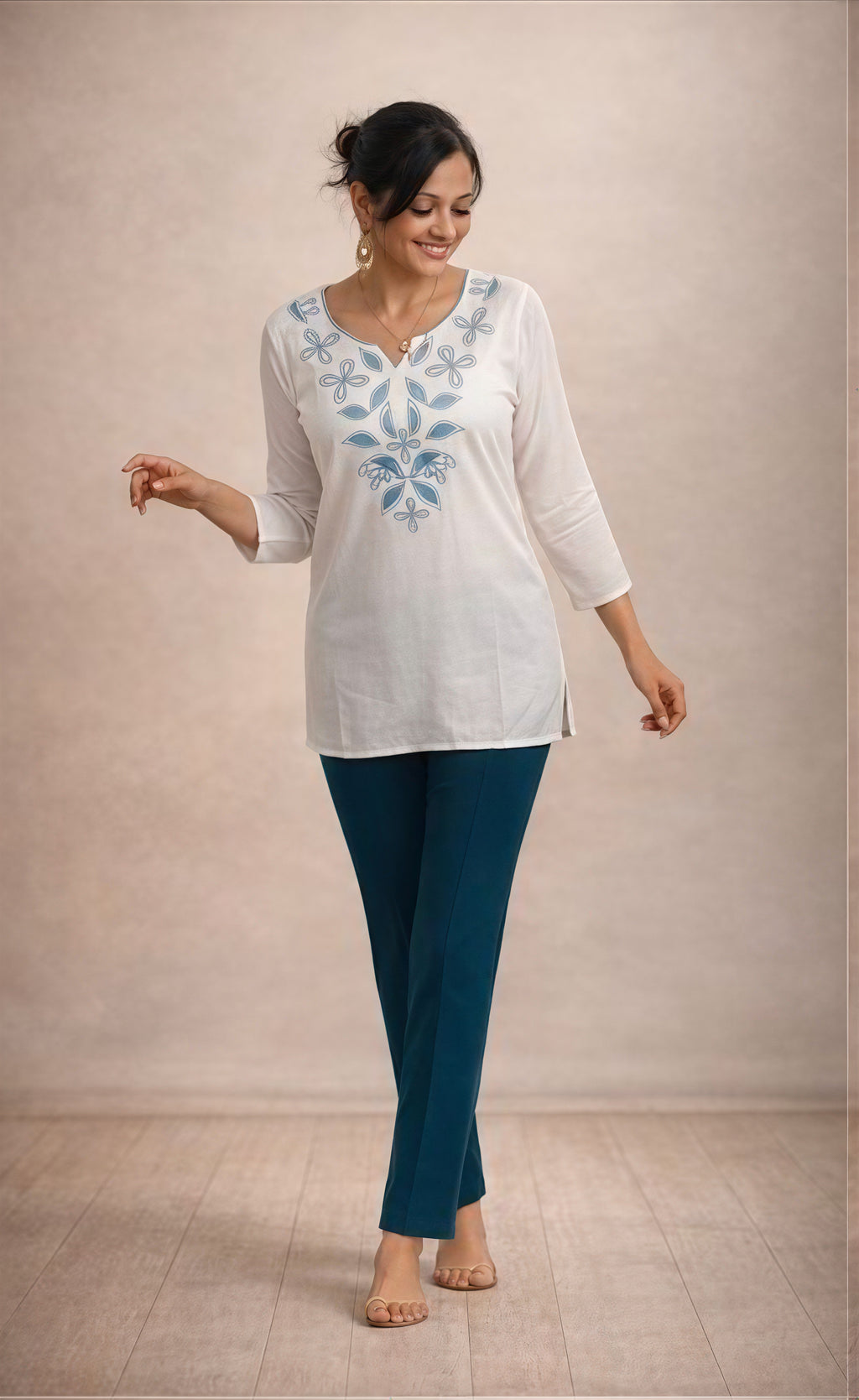 The Chic Artisan – Embroidered Short Kurti