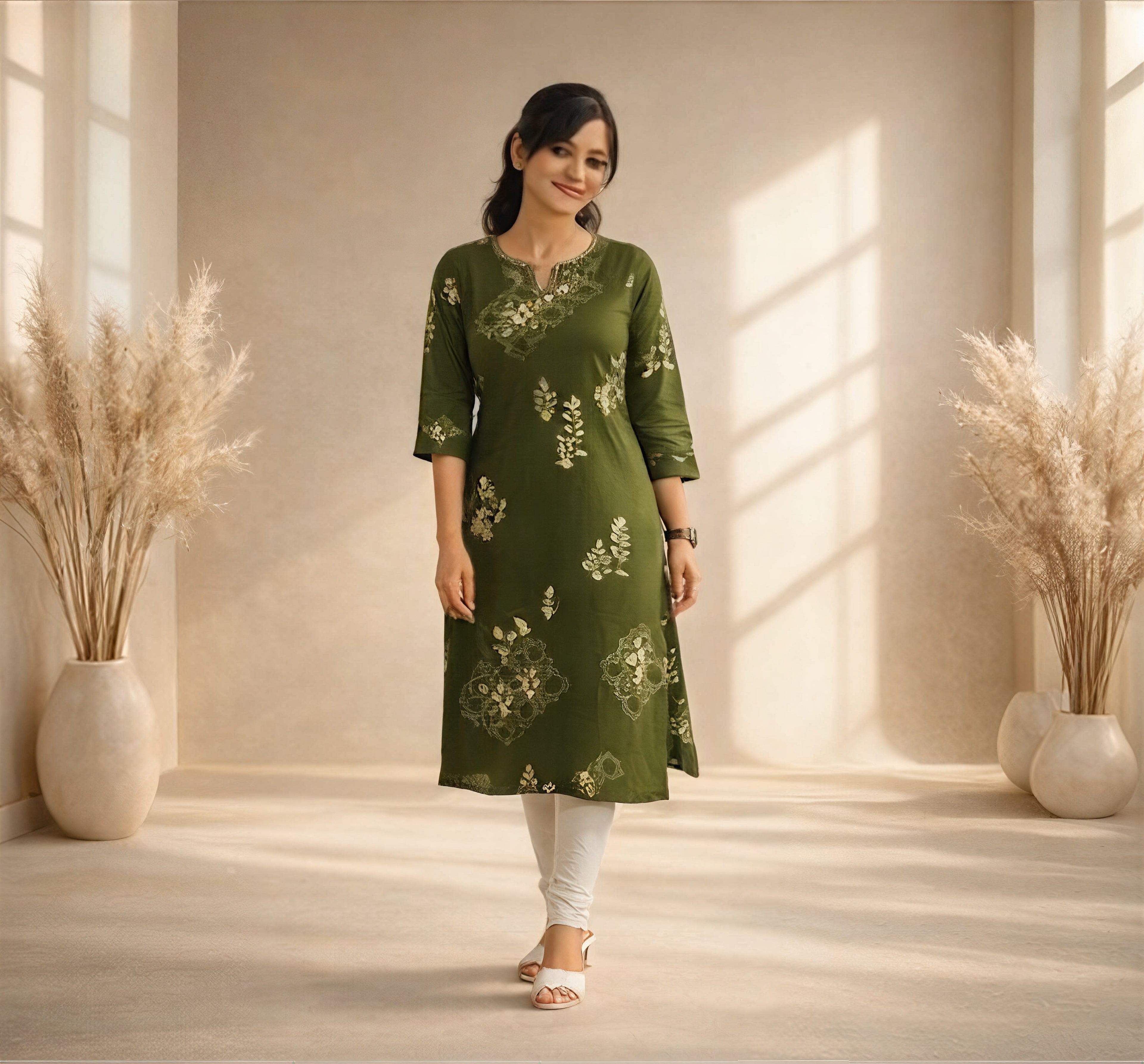 Emerald Meadow – Nature-Inspired Kurti