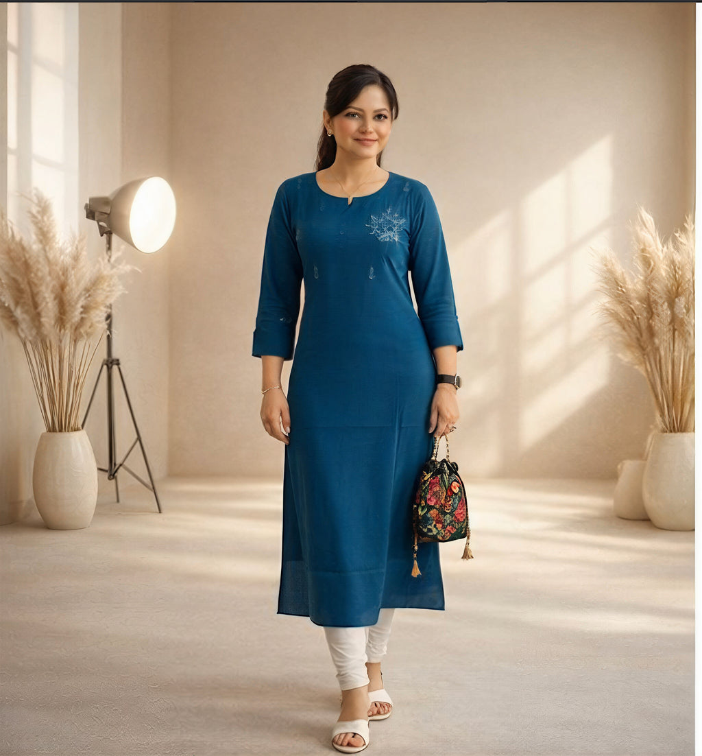 The Sapphire Sparkle – Sequin Detailed Kurti
