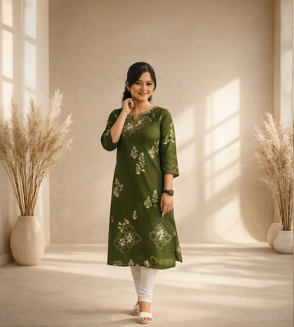 Emerald Meadow – Nature-Inspired Kurti