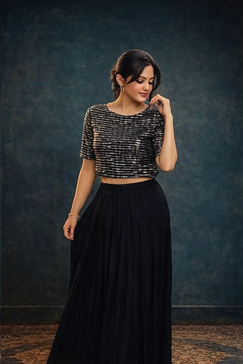 Black long skirt
