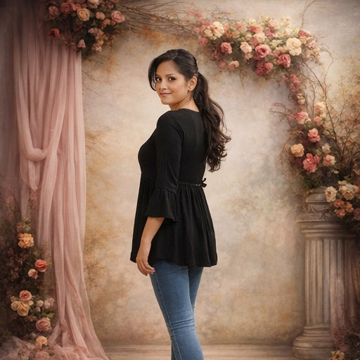 Black cotton short kurti