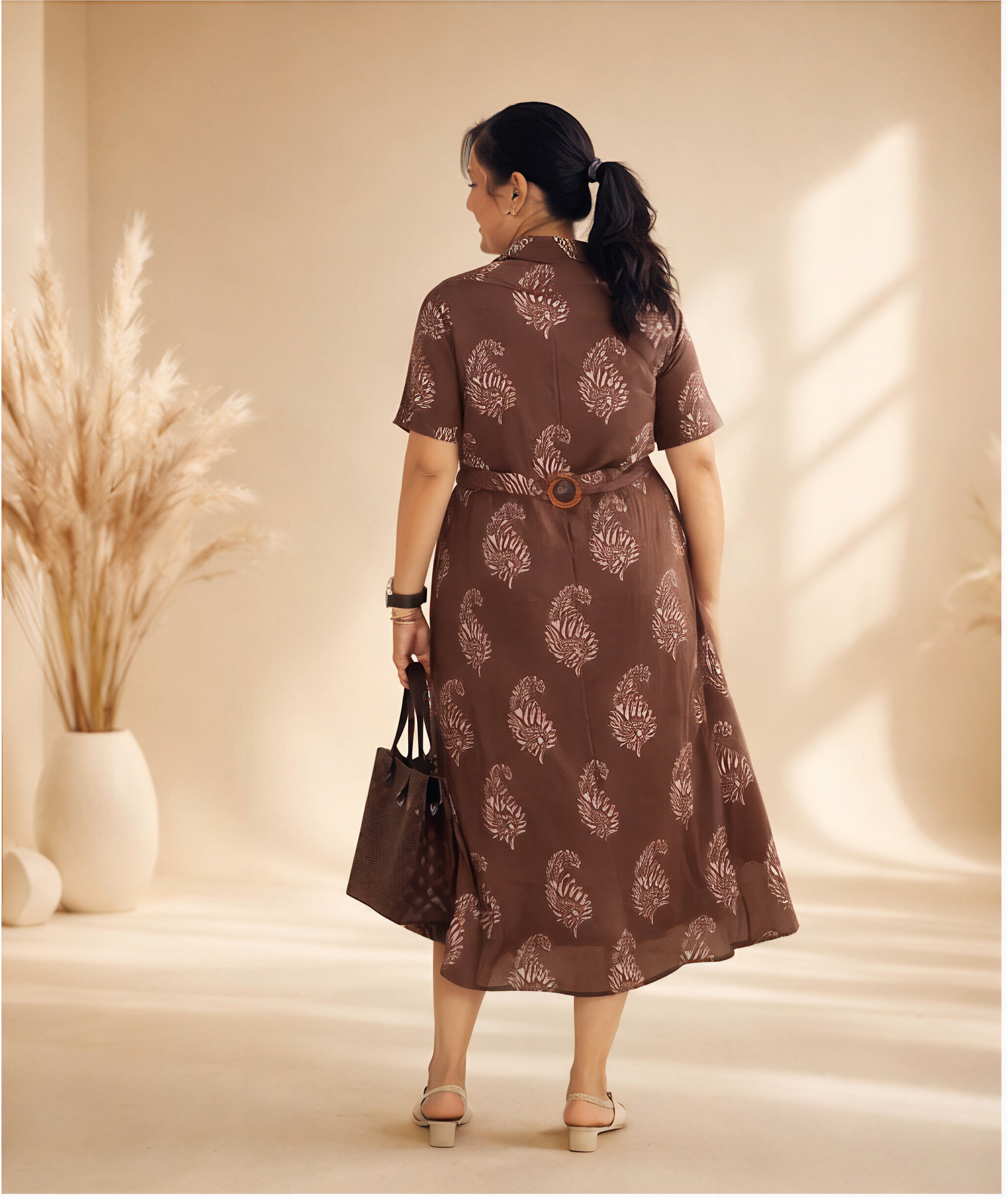 Light Brown Printed One piece