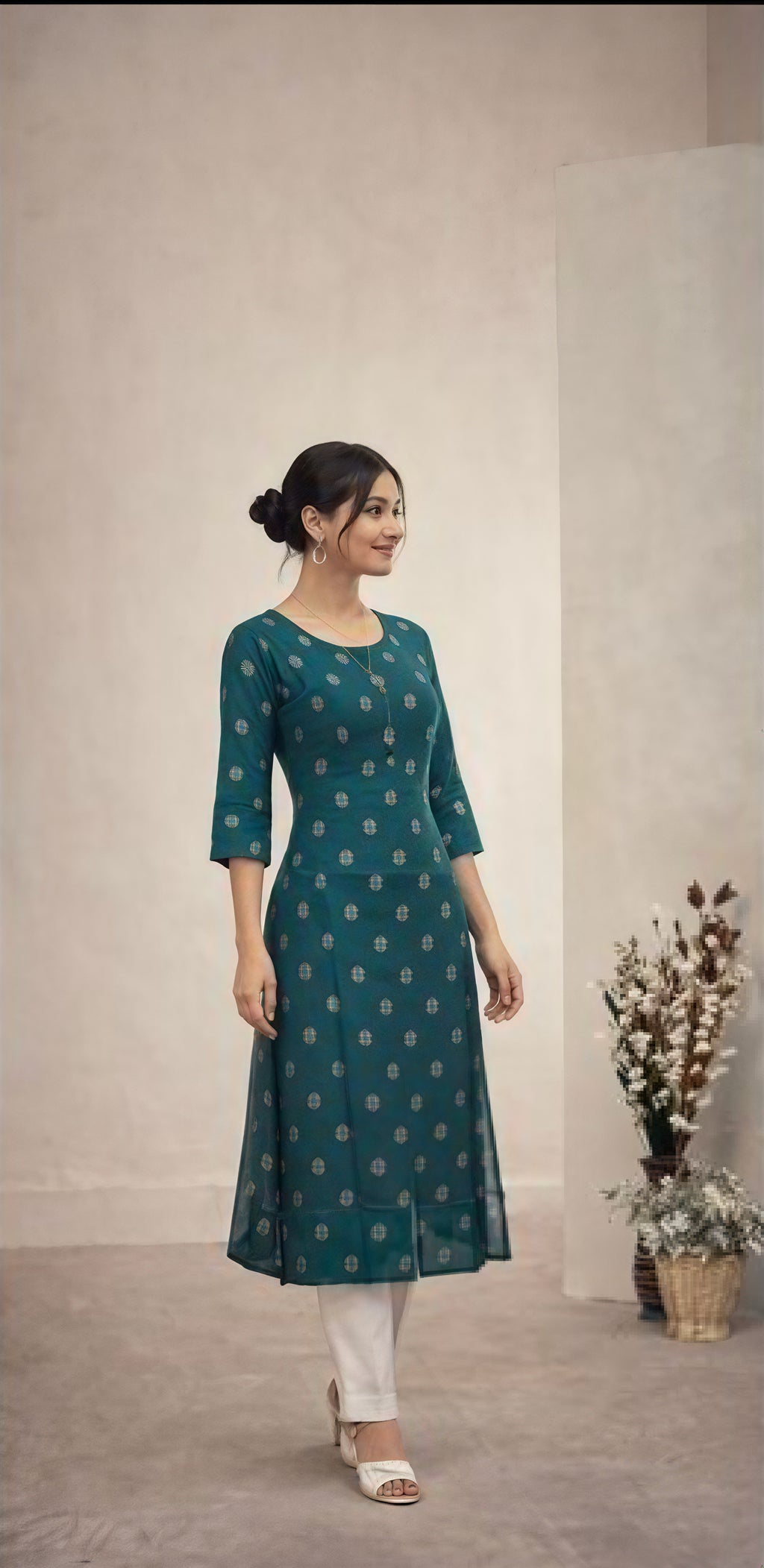 Full length printed kurta