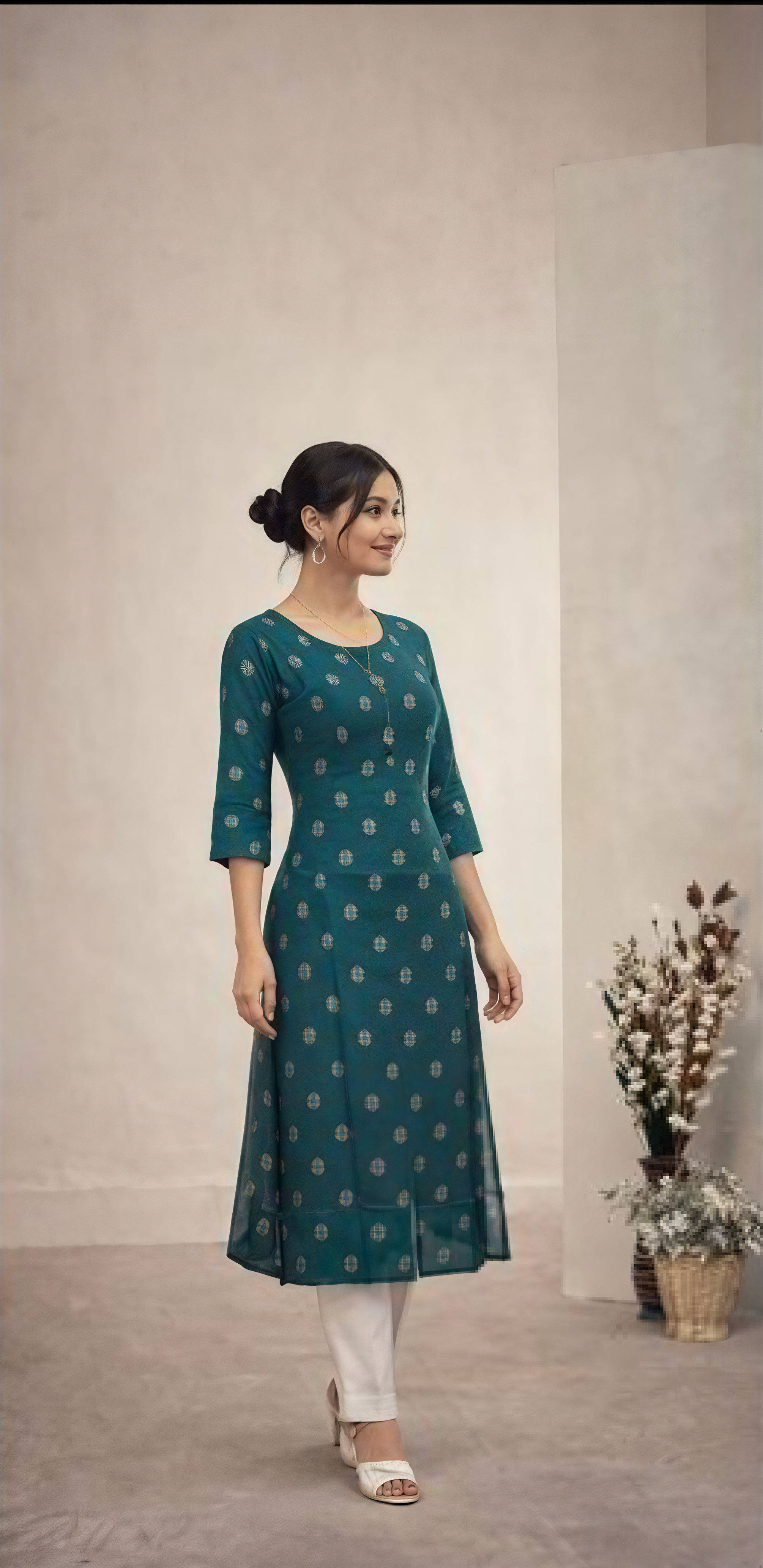 Full length printed kurta